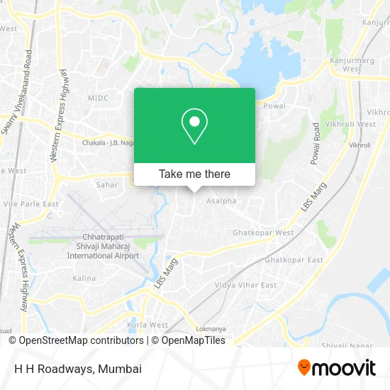 H H Roadways map