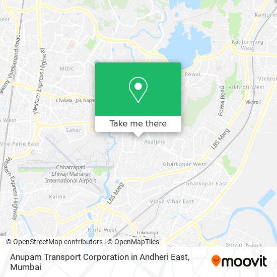 Anupam Transport Corporation in Andheri East map