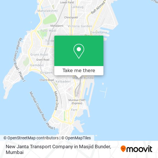 New Janta Transport Company in Masjid Bunder map