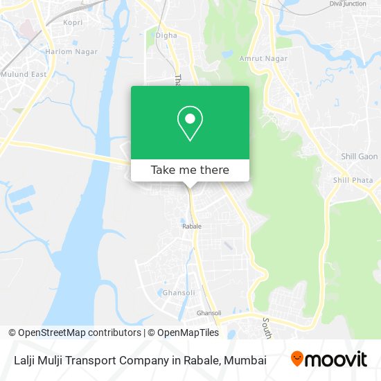 Lalji Mulji Transport Company in Rabale map