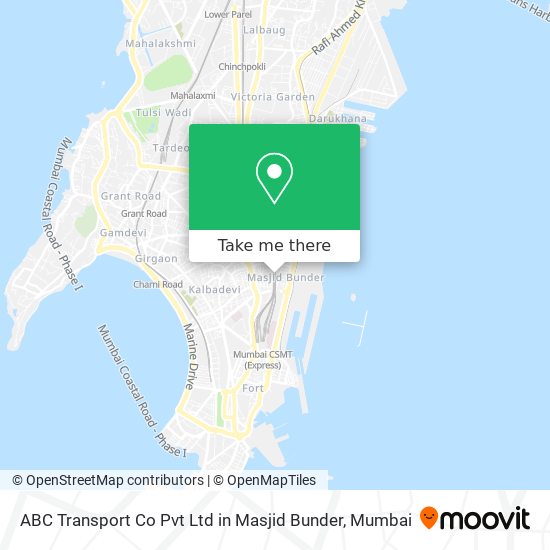 ABC Transport Co Pvt Ltd in Masjid Bunder map