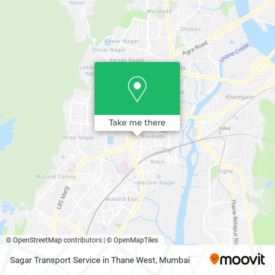 Sagar Transport Service in Thane West map
