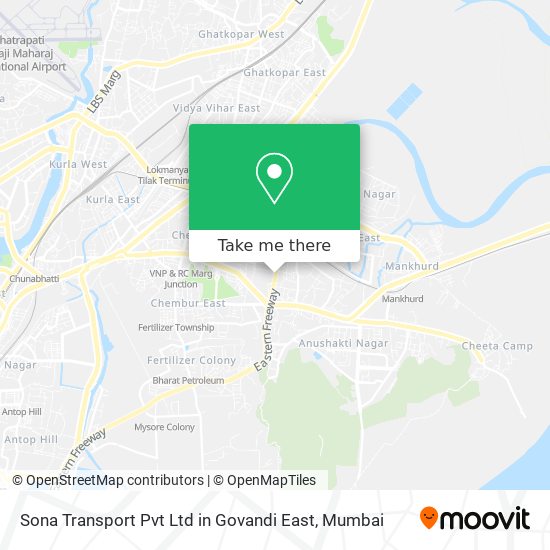 Sona Transport Pvt Ltd in Govandi East map