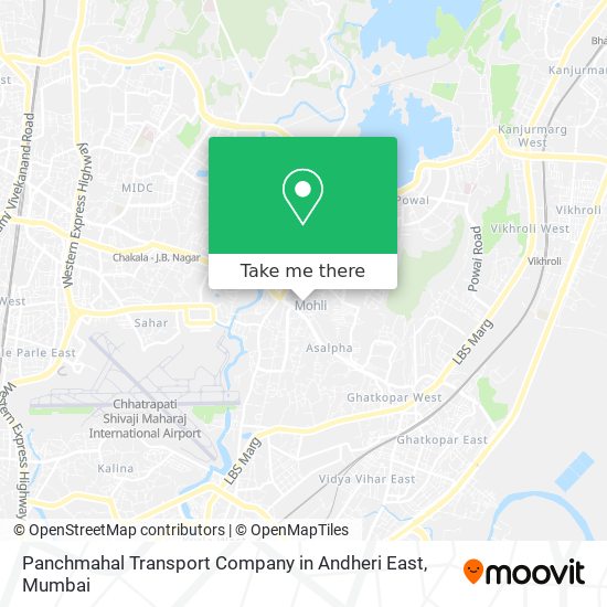 Panchmahal Transport Company in Andheri East map