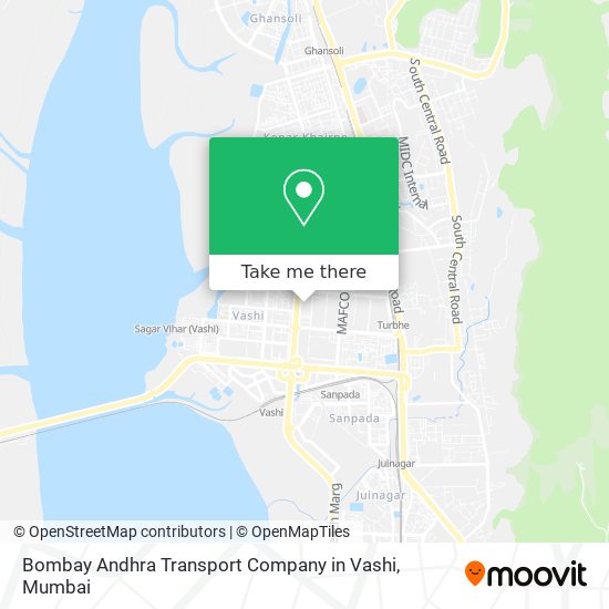 Bombay Andhra Transport Company in Vashi map