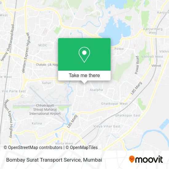 Bombay Surat Transport Service map