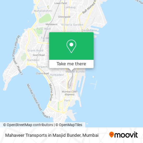 Mahaveer Transports in Masjid Bunder map