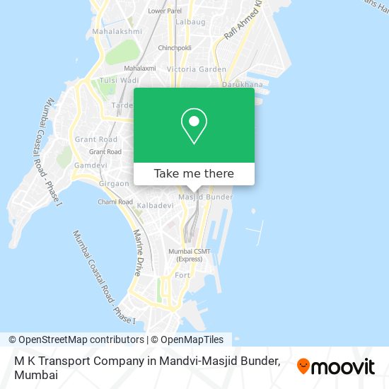 M K Transport Company in Mandvi-Masjid Bunder map