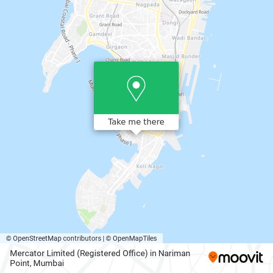 Mercator Limited (Registered Office) in Nariman Point map