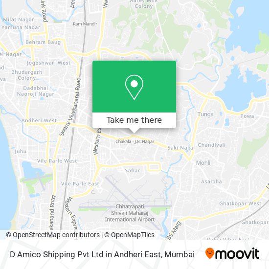 D Amico Shipping Pvt Ltd in Andheri East map
