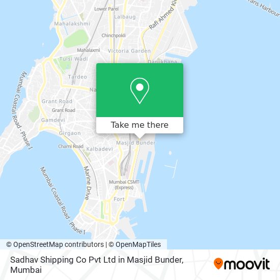 Sadhav Shipping Co Pvt Ltd in Masjid Bunder map