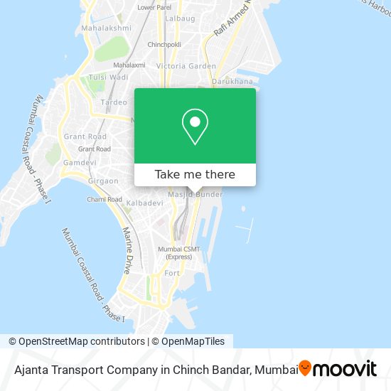 Ajanta Transport Company in Chinch Bandar map