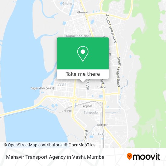 Mahavir Transport Agency in Vashi map