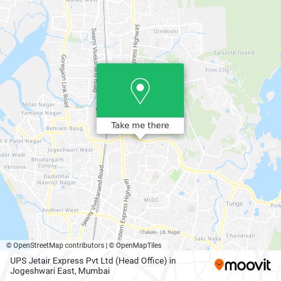 UPS Jetair Express Pvt Ltd (Head Office) in Jogeshwari East map