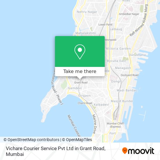 Vichare Courier Service Pvt Ltd in Grant Road map
