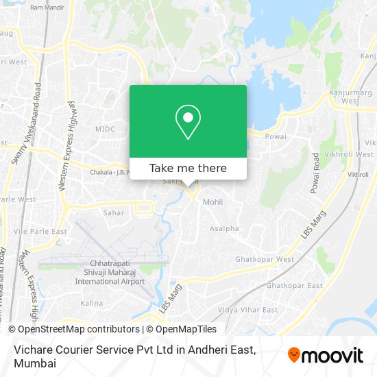 Vichare Courier Service Pvt Ltd in Andheri East map