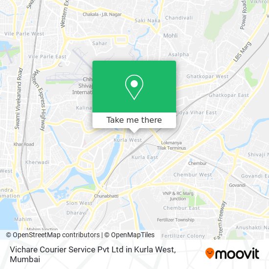 Vichare Courier Service Pvt Ltd in Kurla West map