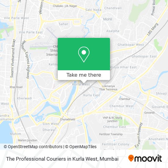 The Professional Couriers in Kurla West map