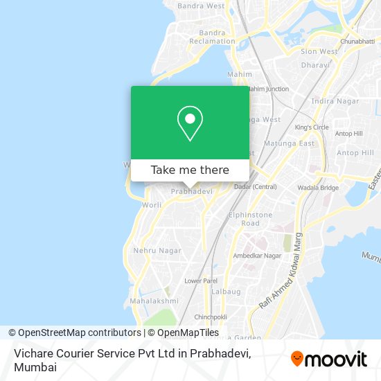 Vichare Courier Service Pvt Ltd in Prabhadevi map