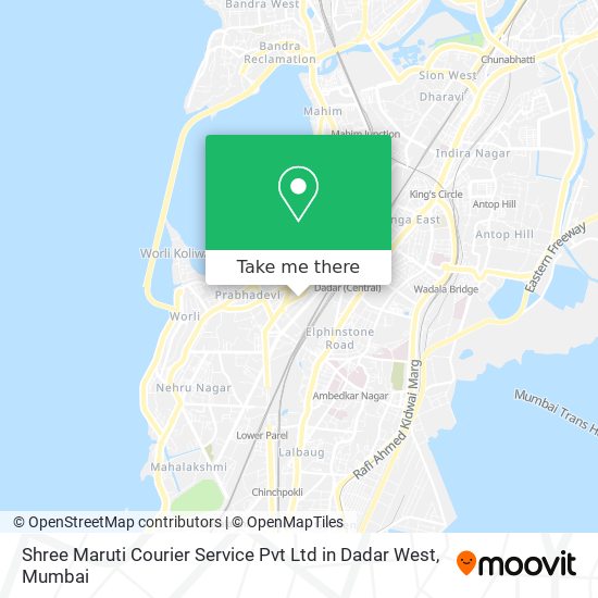 Shree Maruti Courier Service Pvt Ltd in Dadar West map