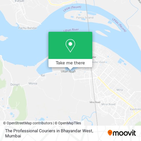 The Professional Couriers in Bhayandar West map