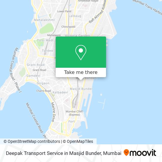 Deepak Transport Service in Masjid Bunder map