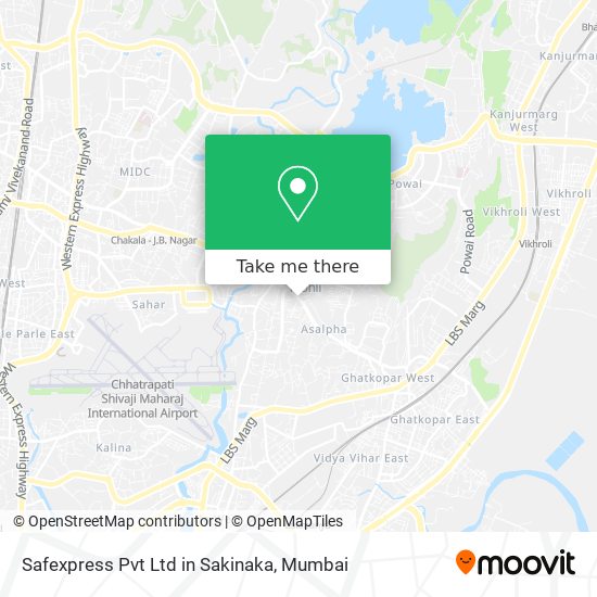 Safexpress Pvt Ltd in Sakinaka map