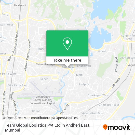 Team Global Logistics Pvt Ltd in Andheri East map