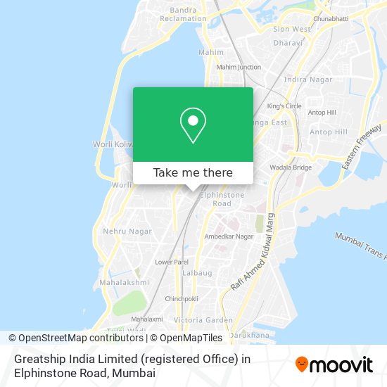 Greatship India Limited (registered Office) in Elphinstone Road map