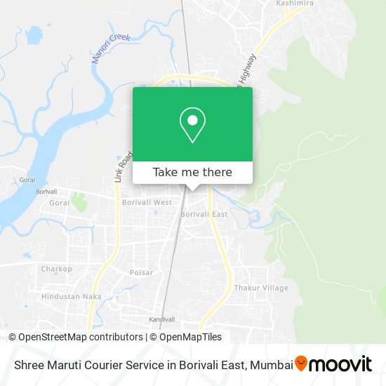 Shree Maruti Courier Service in Borivali East map
