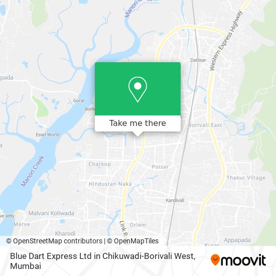 Blue Dart Express Ltd in Chikuwadi-Borivali West map