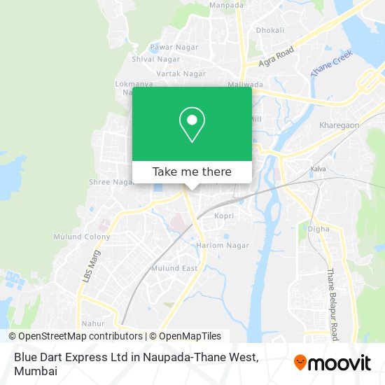 Blue Dart Express Ltd in Naupada-Thane West map