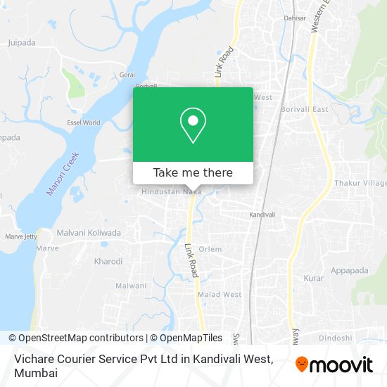 Vichare Courier Service Pvt Ltd in Kandivali West map