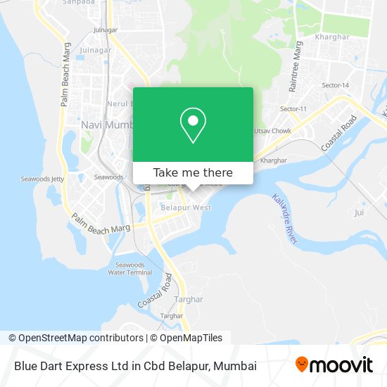 Blue Dart Express Ltd in Cbd Belapur map