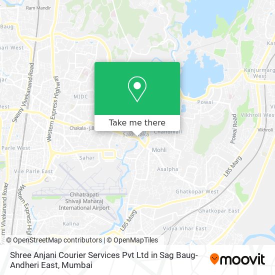 Shree Anjani Courier Services Pvt Ltd in Sag Baug-Andheri East map