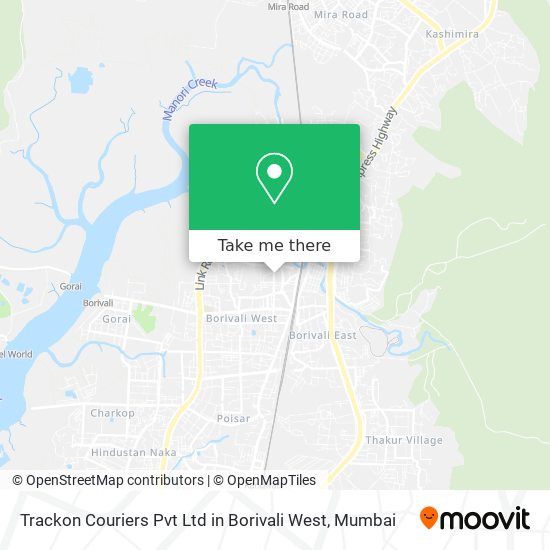 Trackon Couriers Pvt Ltd in Borivali West map