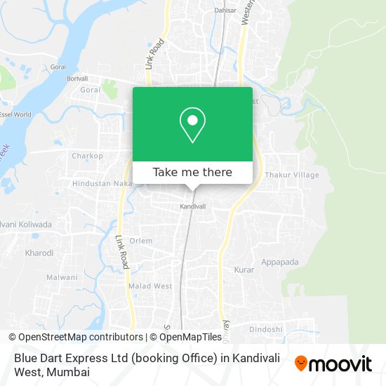 Blue Dart Express Ltd (booking Office) in Kandivali West map