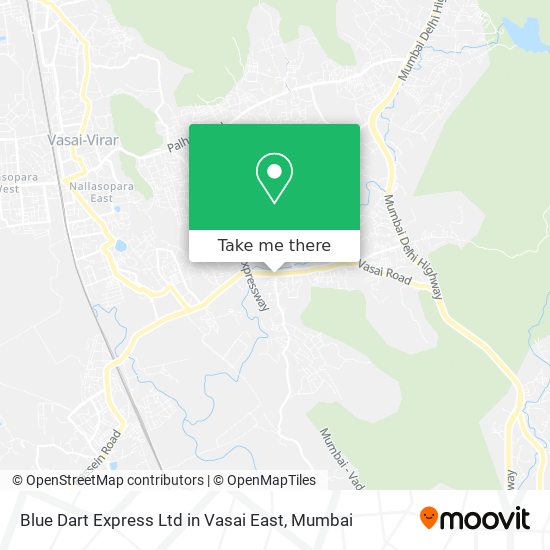 Blue Dart Express Ltd in Vasai East map