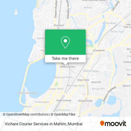 Vichare Courier Services in Mahim map