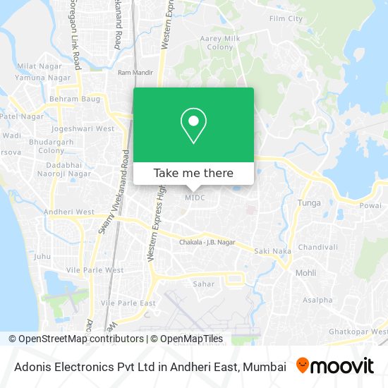 Adonis Electronics Pvt Ltd in Andheri East map