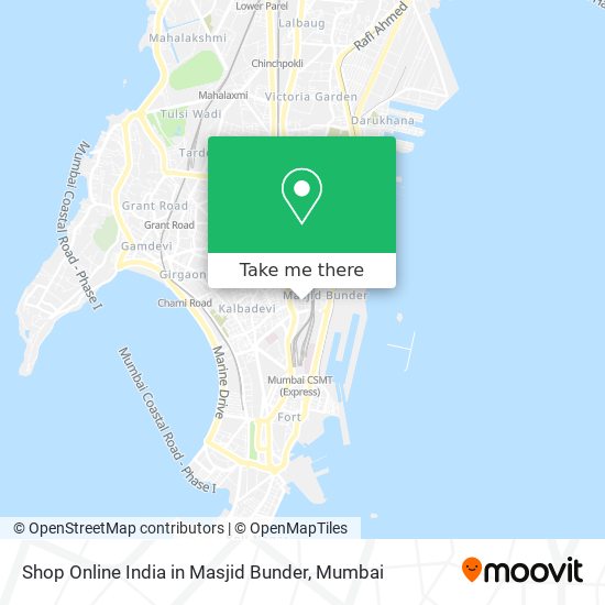 Shop Online India in Masjid Bunder map
