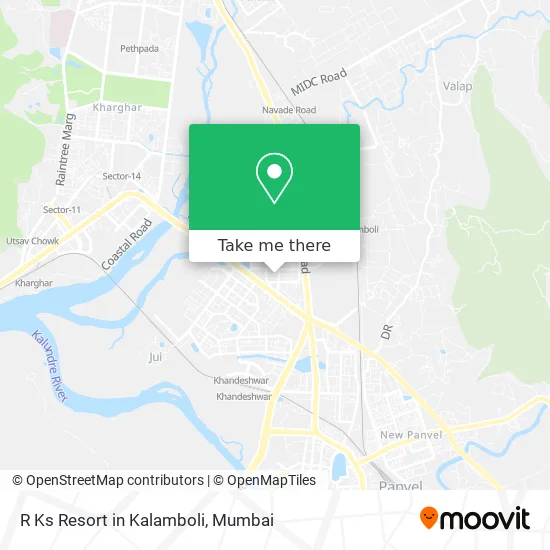 R Ks Resort in Kalamboli map
