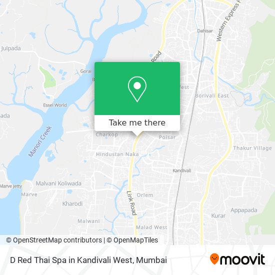 D Red Thai Spa in Kandivali West map