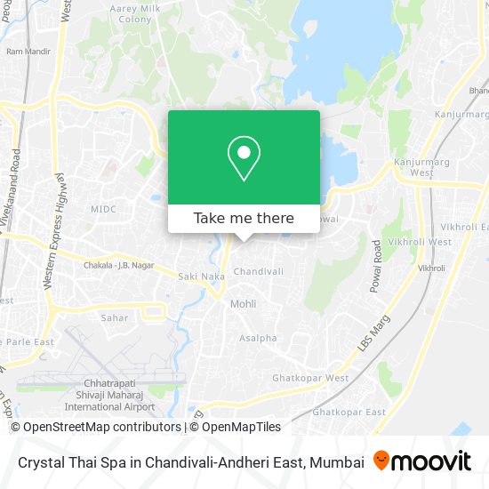 Crystal Thai Spa in Chandivali-Andheri East map