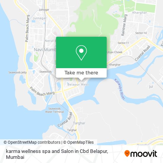 karma wellness spa and Salon in Cbd Belapur map