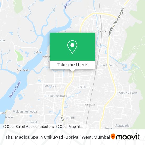 Thai Magica Spa in Chikuwadi-Borivali West map