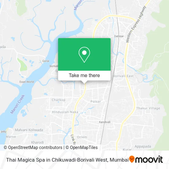 Thai Magica Spa in Chikuwadi-Borivali West map