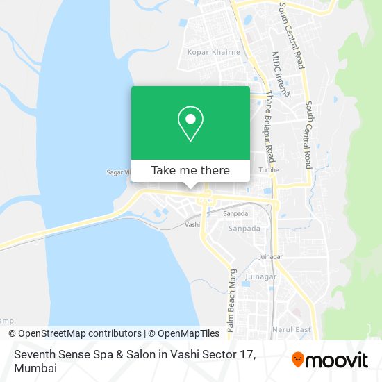 Seventh Sense Spa & Salon in Vashi Sector 17 map