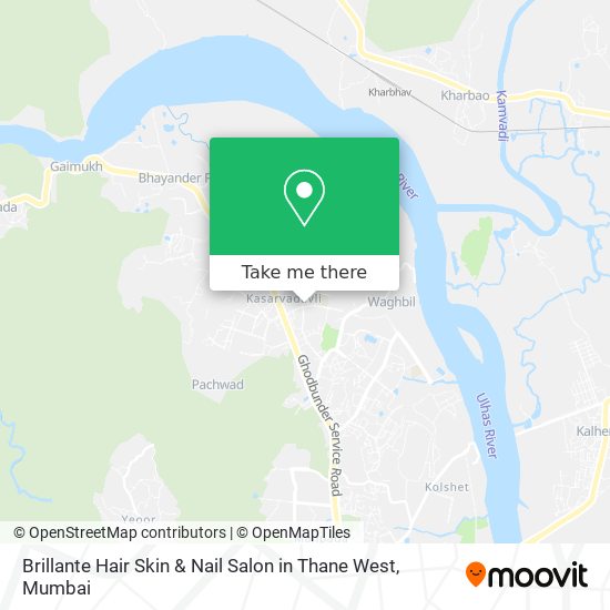How to get to Brillante Hair Skin & Nail Salon in Thane West by Bus?