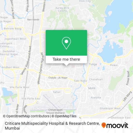 Criticare Multispeciality Hospital & Research Centre map